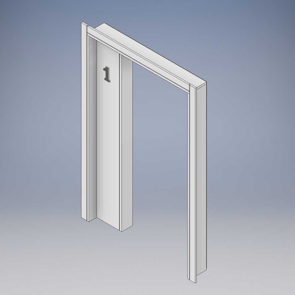 Front Entrance Portal, Recessed to One Side Portal Doorpac